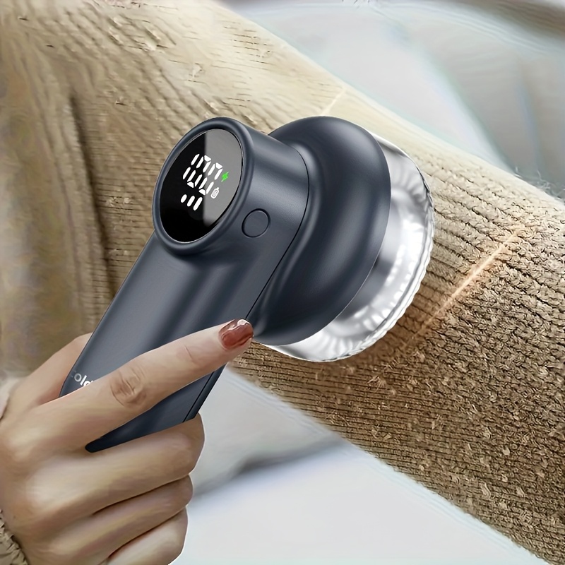 item picture fabric shaver lint remover rechargeable electric portable sweater defuzzer with 3   6 leaf     display to remove pilling for clothes furniture sweater couch blanket clothes lint shaver blanket lint shaver portable design durable     motor    