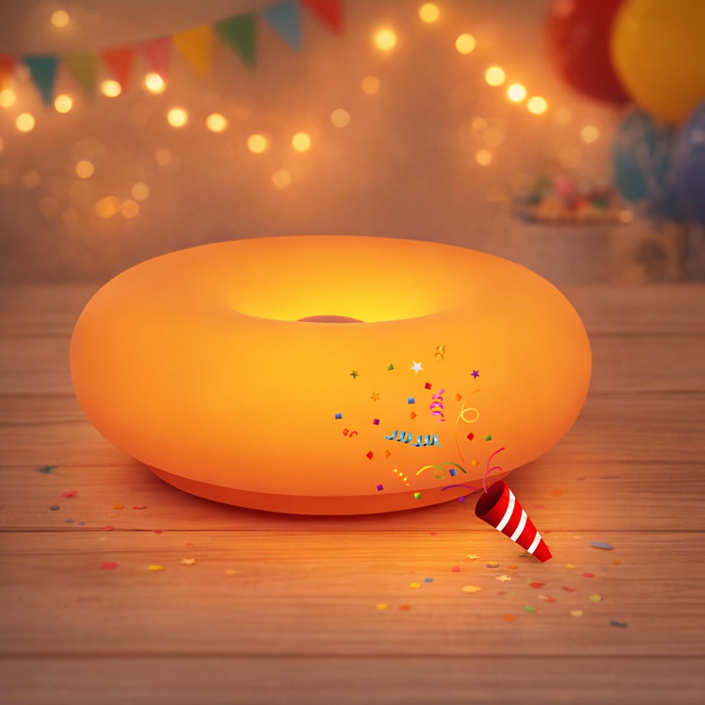E-shop Kreative Orange Donut Touch Schreibtischlampe, Drei-Ton-Licht, USB-Netzteil, Modernes Design Schlafzimmerlampe, Schreibtischdekoration,