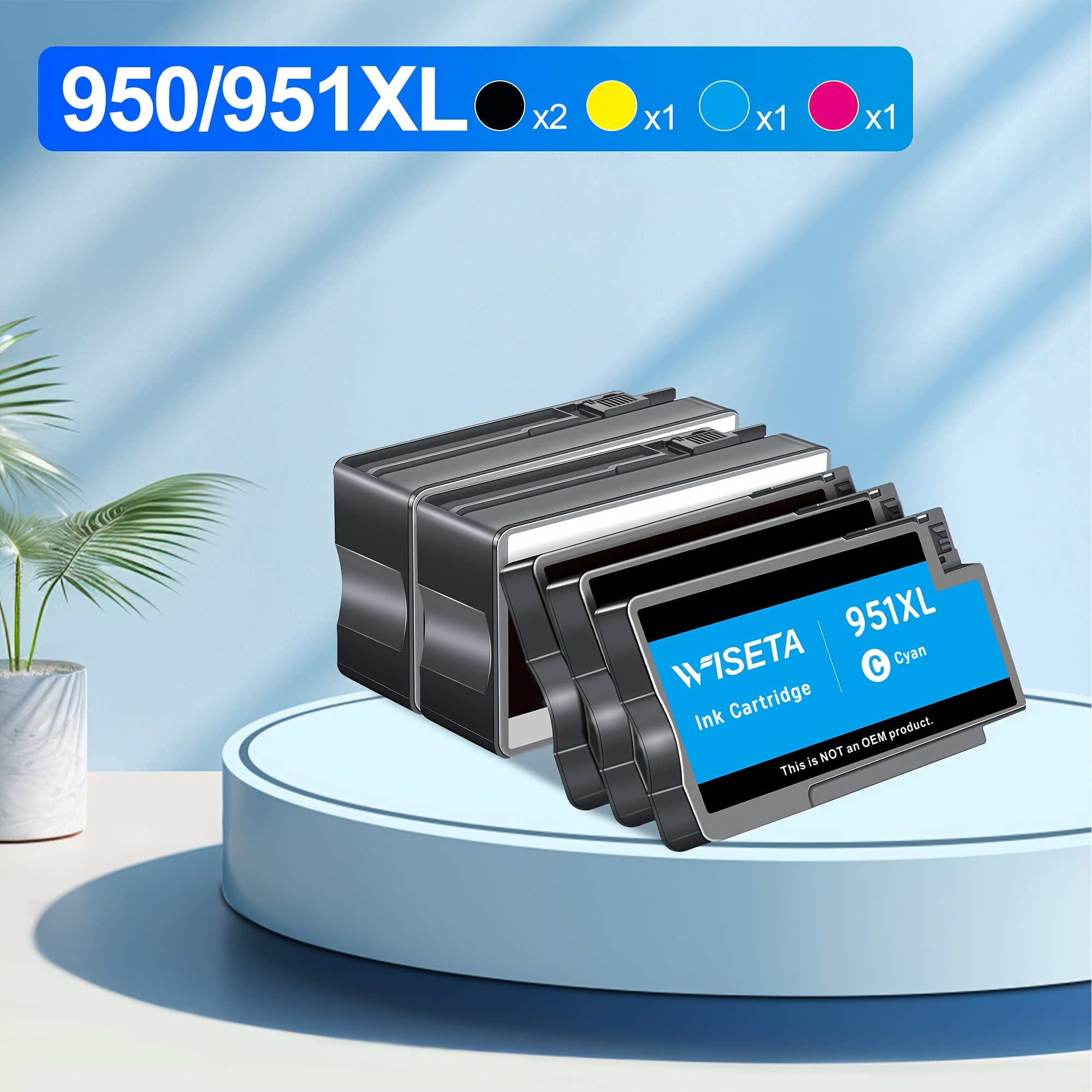 

5 Pack, 950xl 951xl Ink Cartridges Compatible For 950 Xl 951 Xl Ink Cartridge Replacement For 8610 8620 8100 8630 8660 8640 8615 76dw 251dw Printers