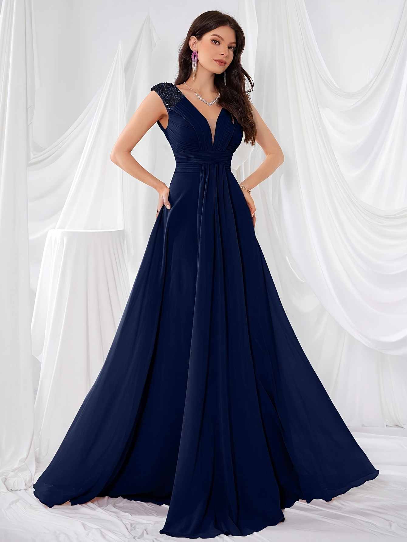 sachin and babi light blue dress Modest Evening Dress main image 1