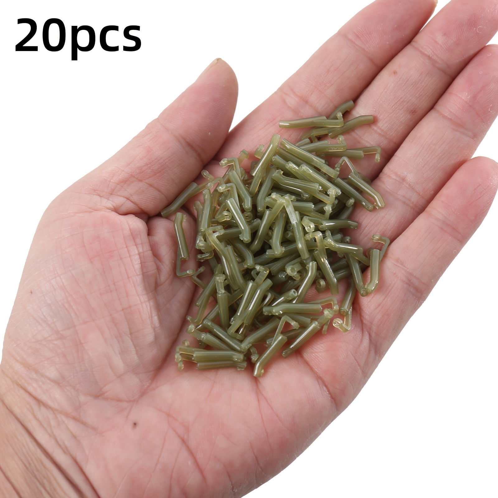 TEMU 20pcs European Carp Fishing Hook Deflector Tpe Material Anti-bottom Fishing Tube Small Accessory For Carp, Carp, Fish, Grass Carp