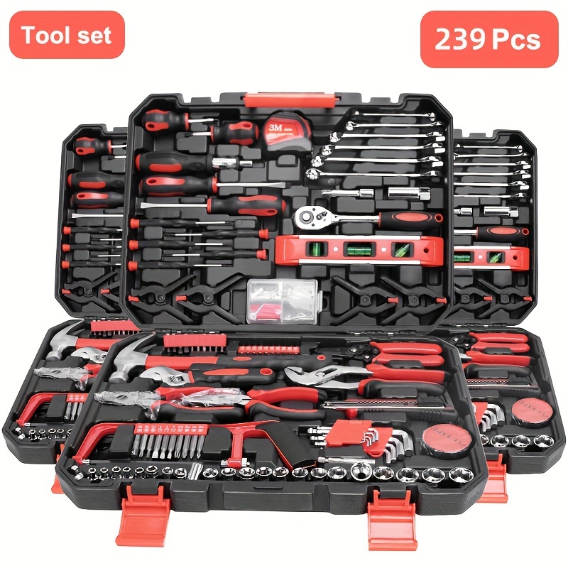 

239pcs Manual Toolbox Set, Suitable For Home/car Repair Portable Toolkit