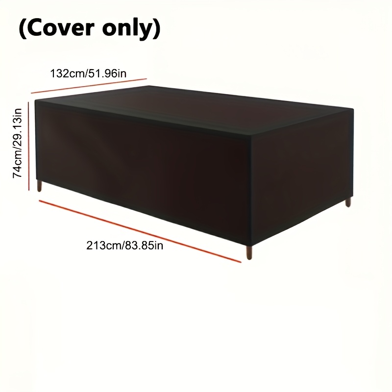 Image of 1pc Patio Furniture Cover, Outside Table And Chair Set Cover, Garden Heavy Duty Furniture Protection