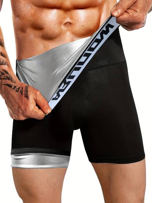 mens sweat inducing athletic shorts mens sauna shorts running shorts base layer shorts body shaping shorts