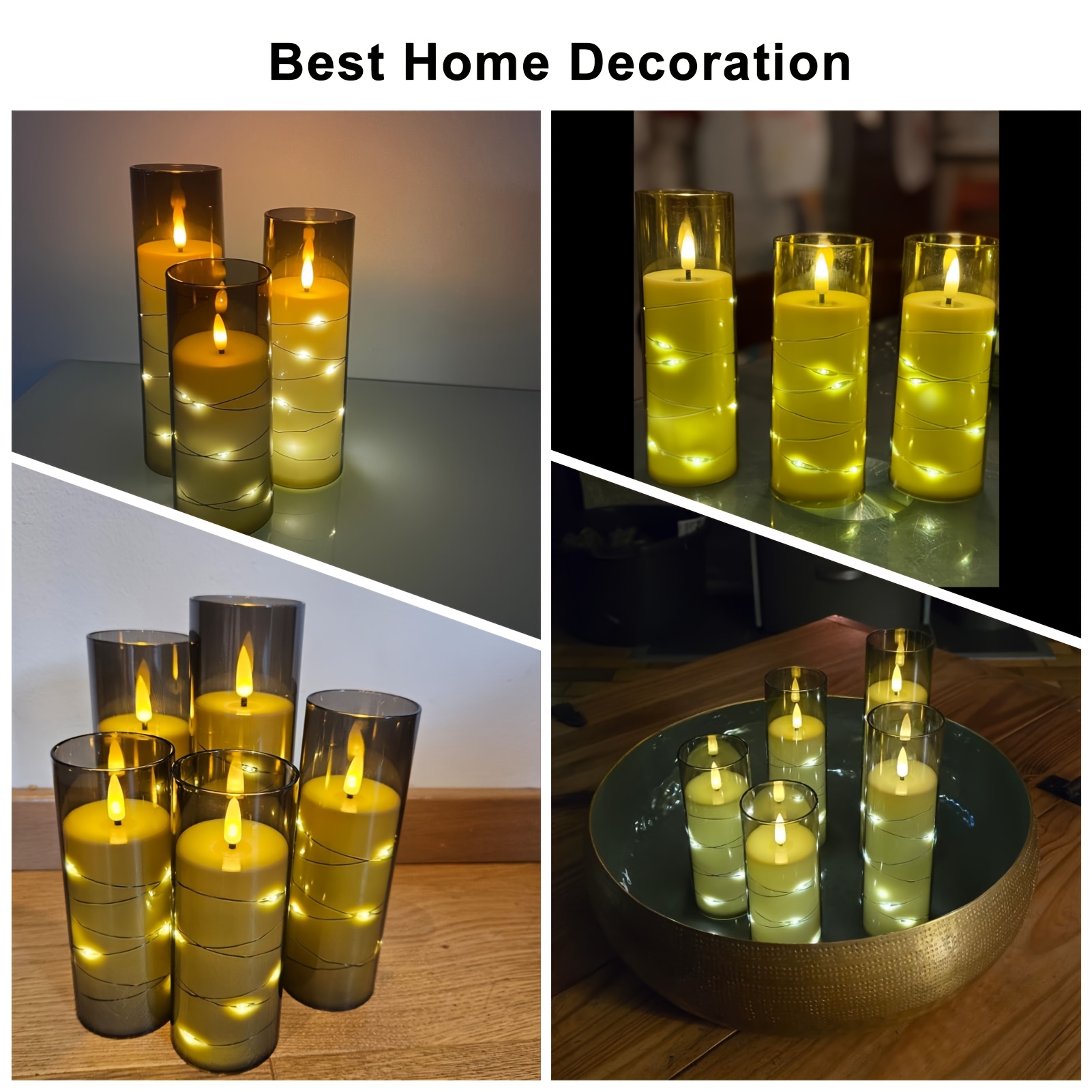 Flikkerende Vlamloze LED Kaarsen met Afstandsbediening en Timer,