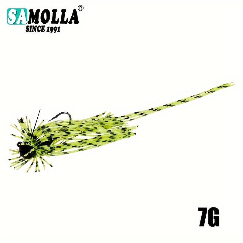 1pc Rubber Jig Spinnerbait Hook With Silicone Skirt For Trout Perch Lure