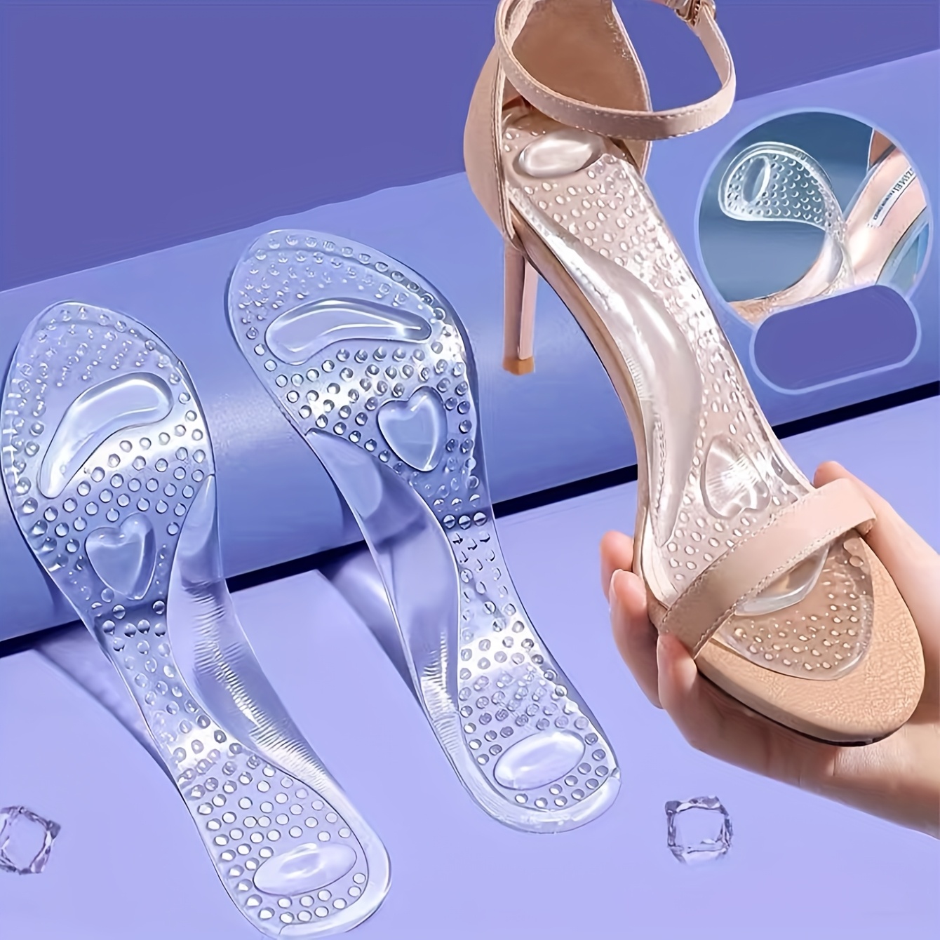 Silicone Heel Non Slip Heel Inserts Silicone Heel Pads For High