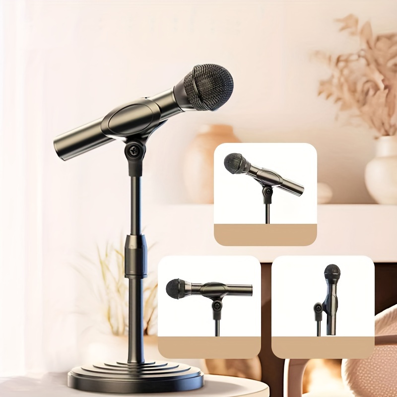

Desktop Adjustable Microphone Stand Live Video Anchor Desktop Stand Microphone Stand Instrument Accessories