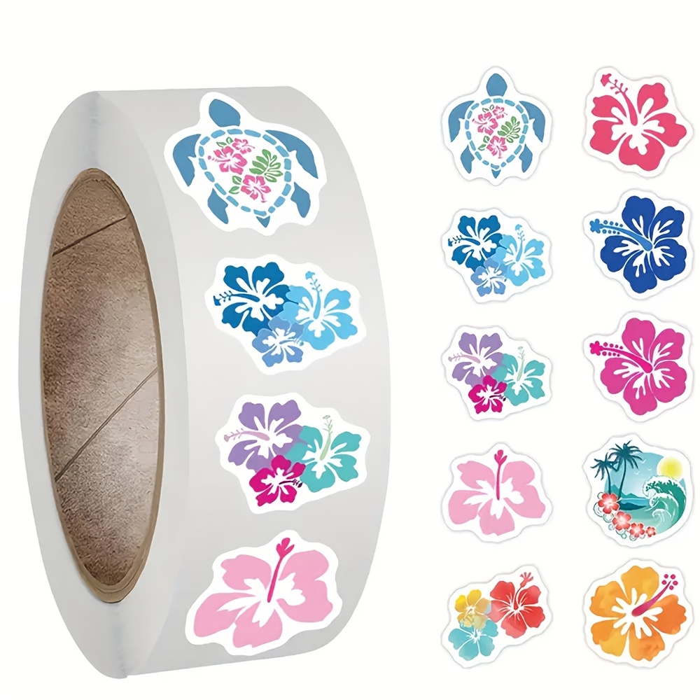 TEMU 500 Sheets Per Roll - Wind Self-adhesive Stickers For Decoration Gift Packaging Office Labeling And Envelope Labeling