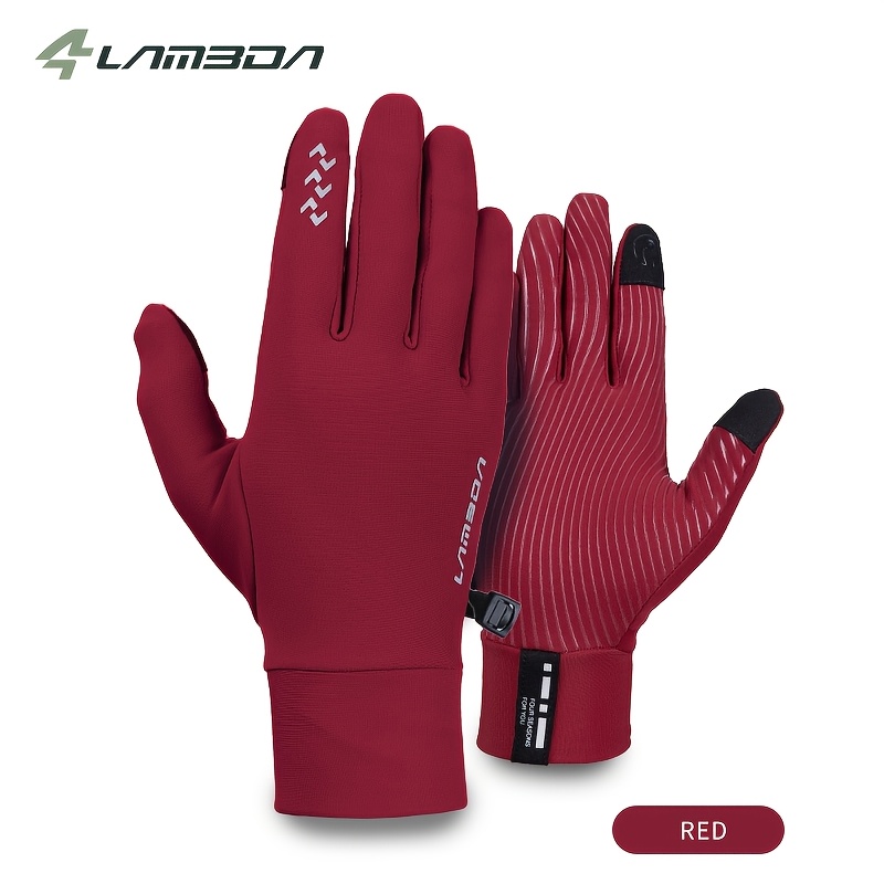 Image of Lameda Men's Winter Cycling Gloves, Warm Full Finger Cycling Gloves, Touchscreen Bike Gloves, Suitable For Road Bikes, Mountain Bikes, And Outdoor Cycling Equipment
