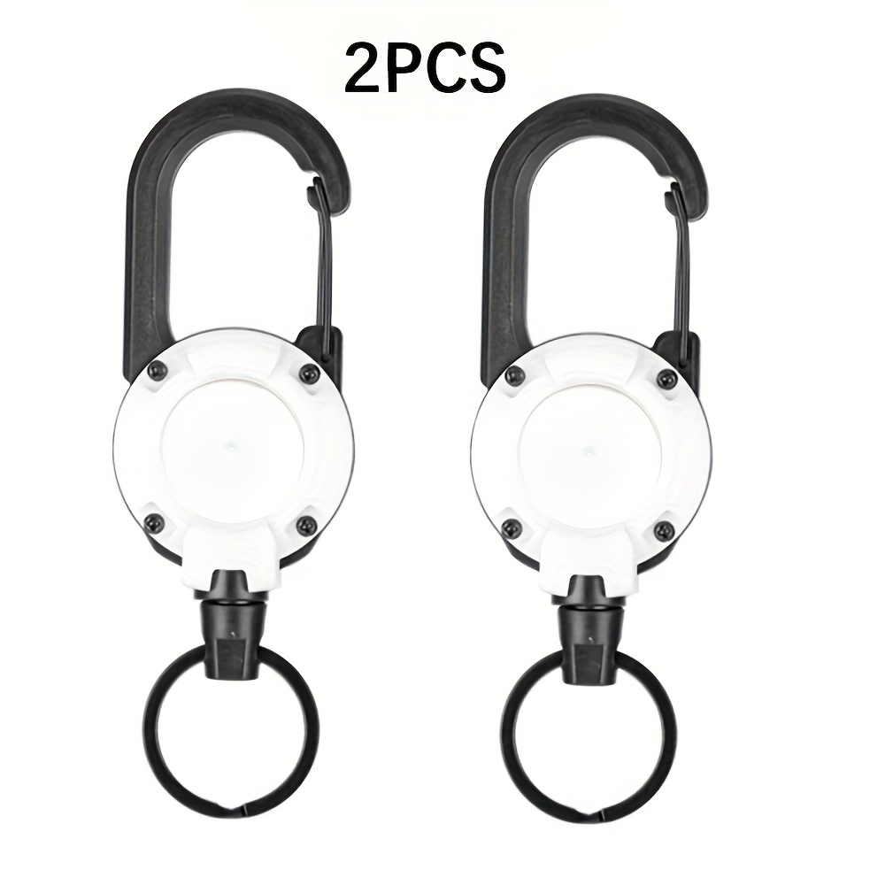 TEMU 2pcs/4pcs Retractable Rope Elastic Keychain Sports Retractable Key Ring Anti-lost