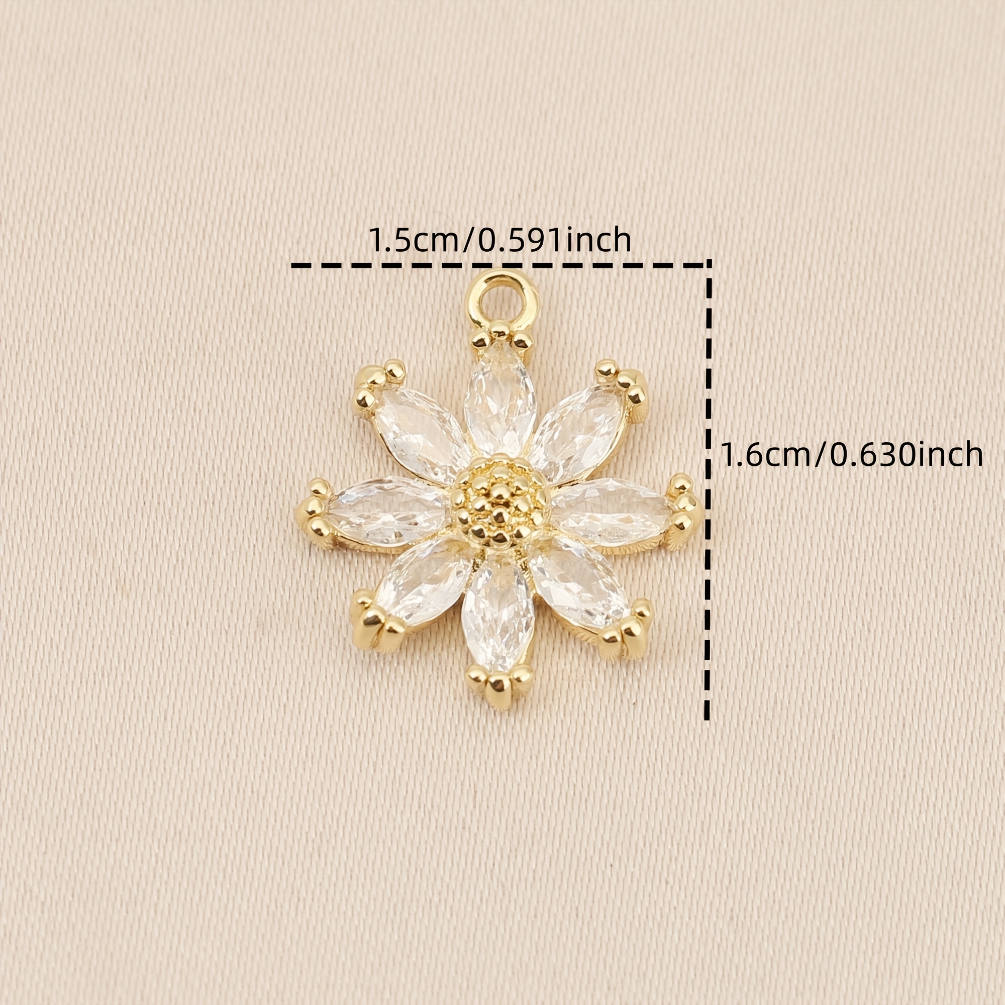 6pcs Exquisite Luxurious Flower Chain Ornaments and Pendants