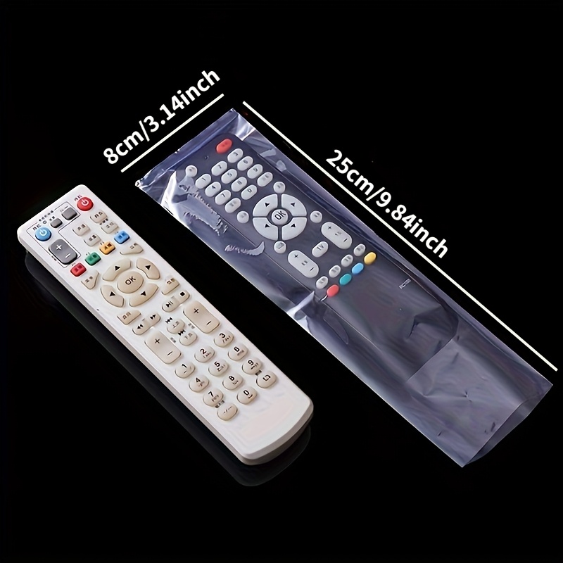 10pcs Transparent Heat Shrink Bags for TV and Remote Control - Waterproof, Dustproof Plastic Film