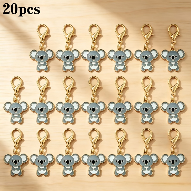 TEMU 2d Flat - 20pcs Easy Cute Koala Keychains, Ideal Gift For , 2d Flat Keychains; --hang On Backpack Or Keys, Unique And Expresses Special Meaning;