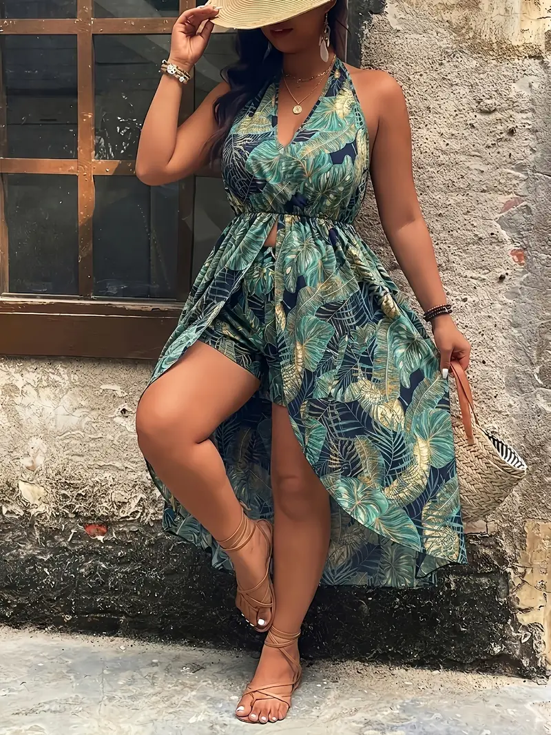 maxi dress with shorts Bamboo double-slitted maxi dress with shorts that go underneath