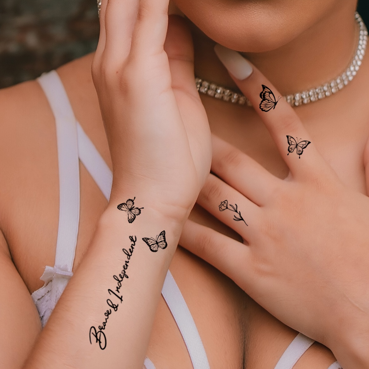 Tatouages Temporaires - Lot De 10 Modèles Uniques (manchettes, Motifs Longs)