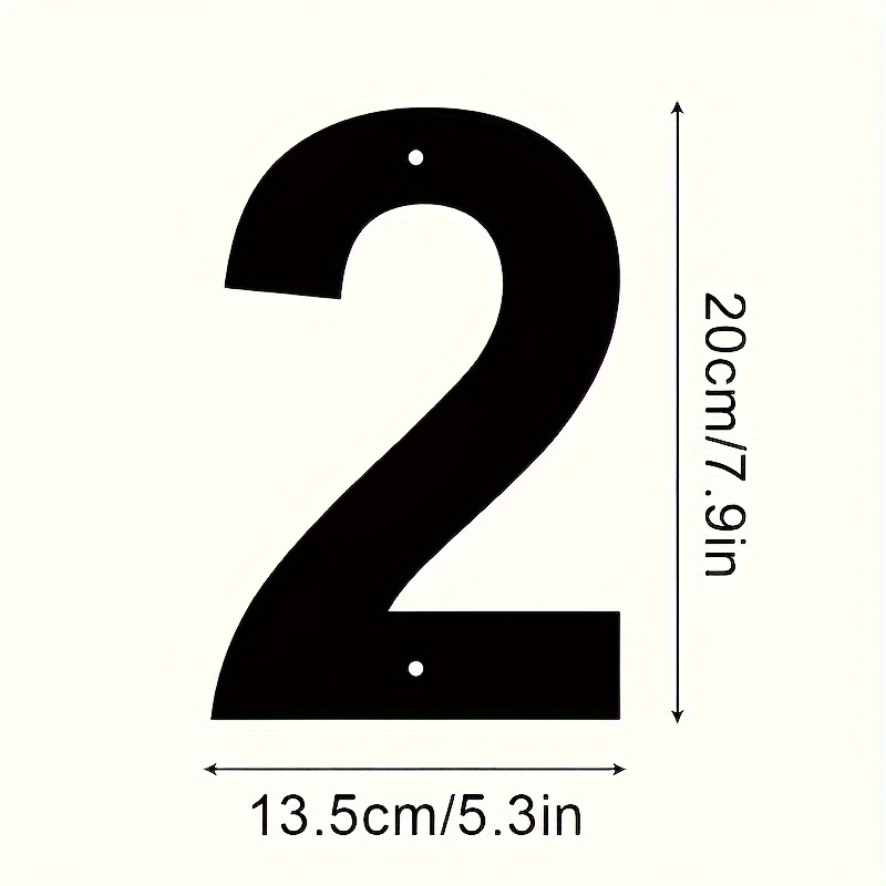 TEMU 1pc Metal Artwork And Craft, 7.9-inch Large House Number, Vintage Cast Iron Address Number, Mailbox Identifier, Wall Decoration For Holidays,