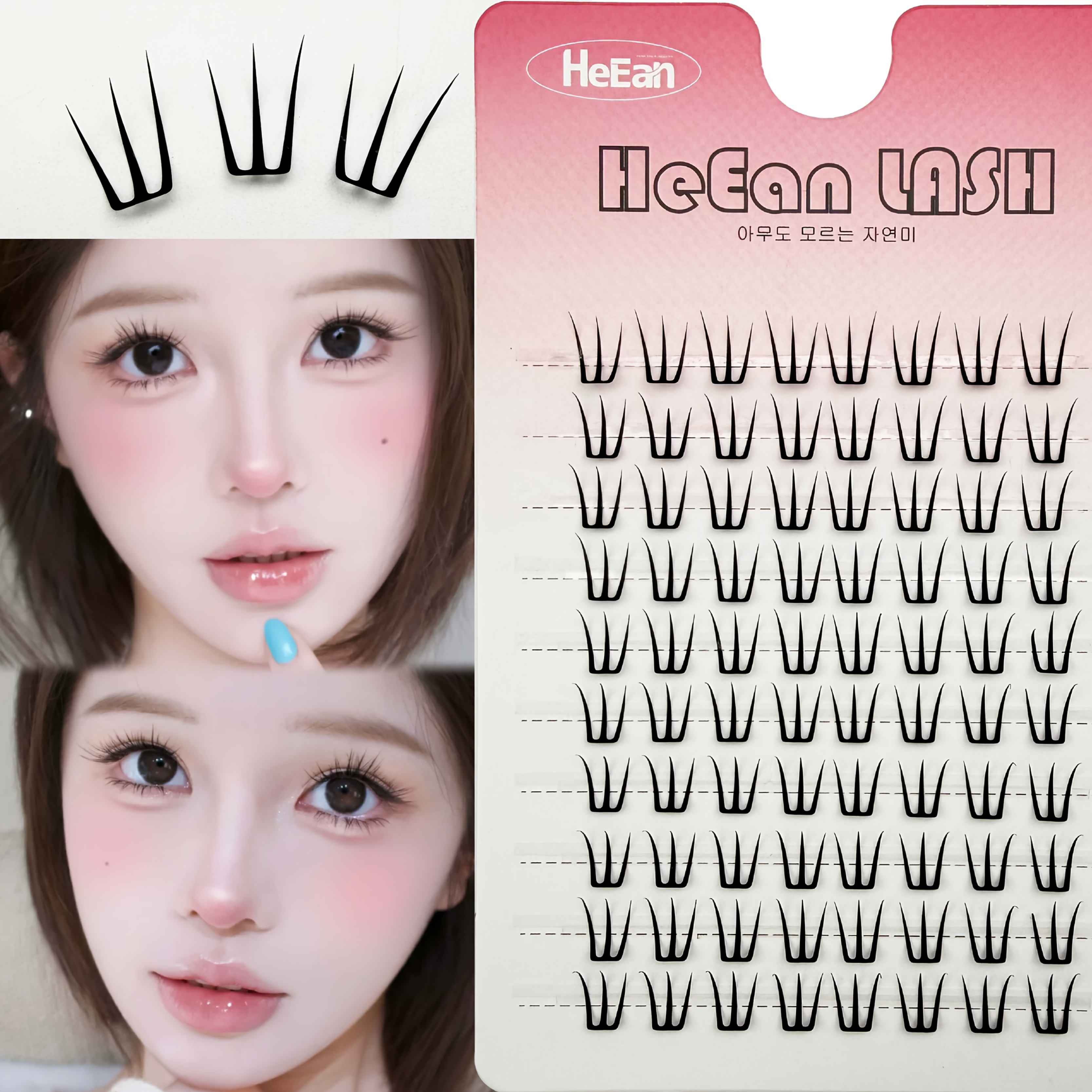 80 Clusters K-Pop Idol Style Lashes, Ultra-Thin Natural Look