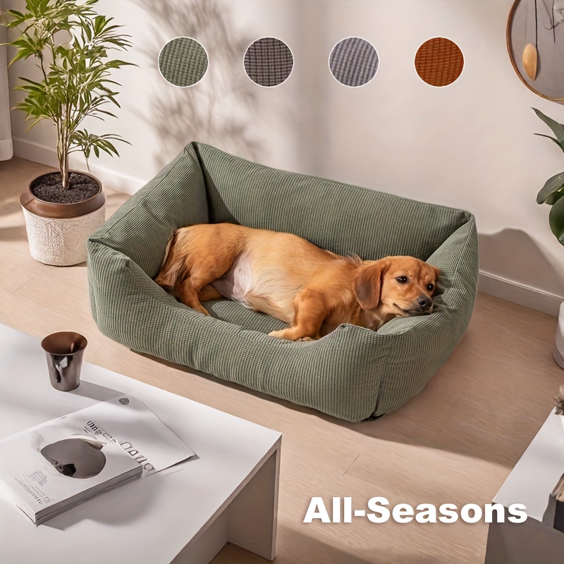 item picture   soft corn fleece   bed high   design for neck support non slip granule base removable washable cover fits medium large pets