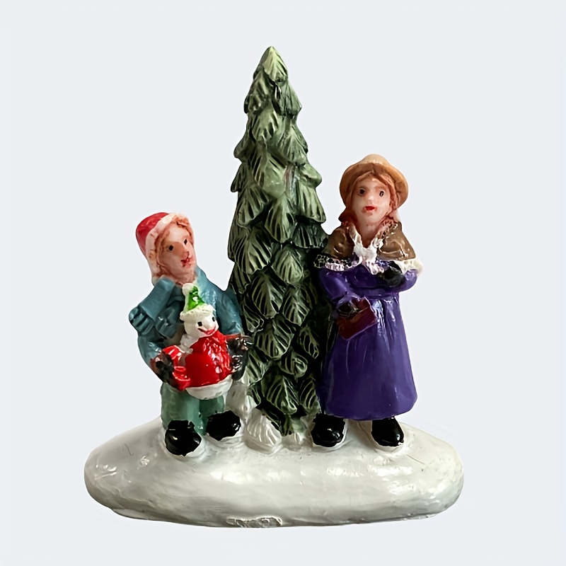 TEMU Decorazioni Natalizie a Forma di in Resina, Mini Ornamenti da Tavolo, Albero di Natale per la Decorazione Natalizia