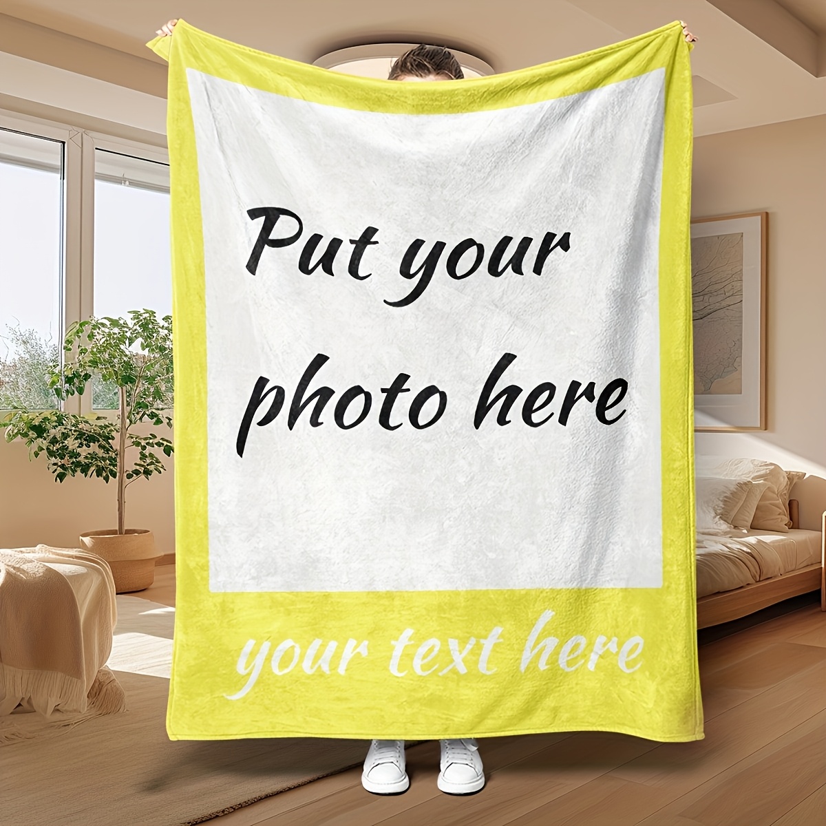 Custom Blanket with Personalized Image and Text