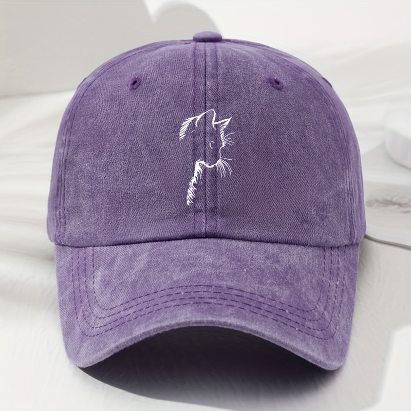 TEMU Unisex Retro Cat Ear Baseball Trendy Brand All-match Casual Comfortable Breathable Fashion Hat Outdoor Sports Fisherman Hat Adjustable