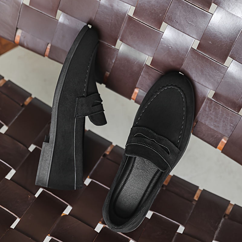 New Fashionable British-Style Men's Loafers, Slip-On Dress Shoes, Korean-Style Club Hairstylist Trendy Shoes
