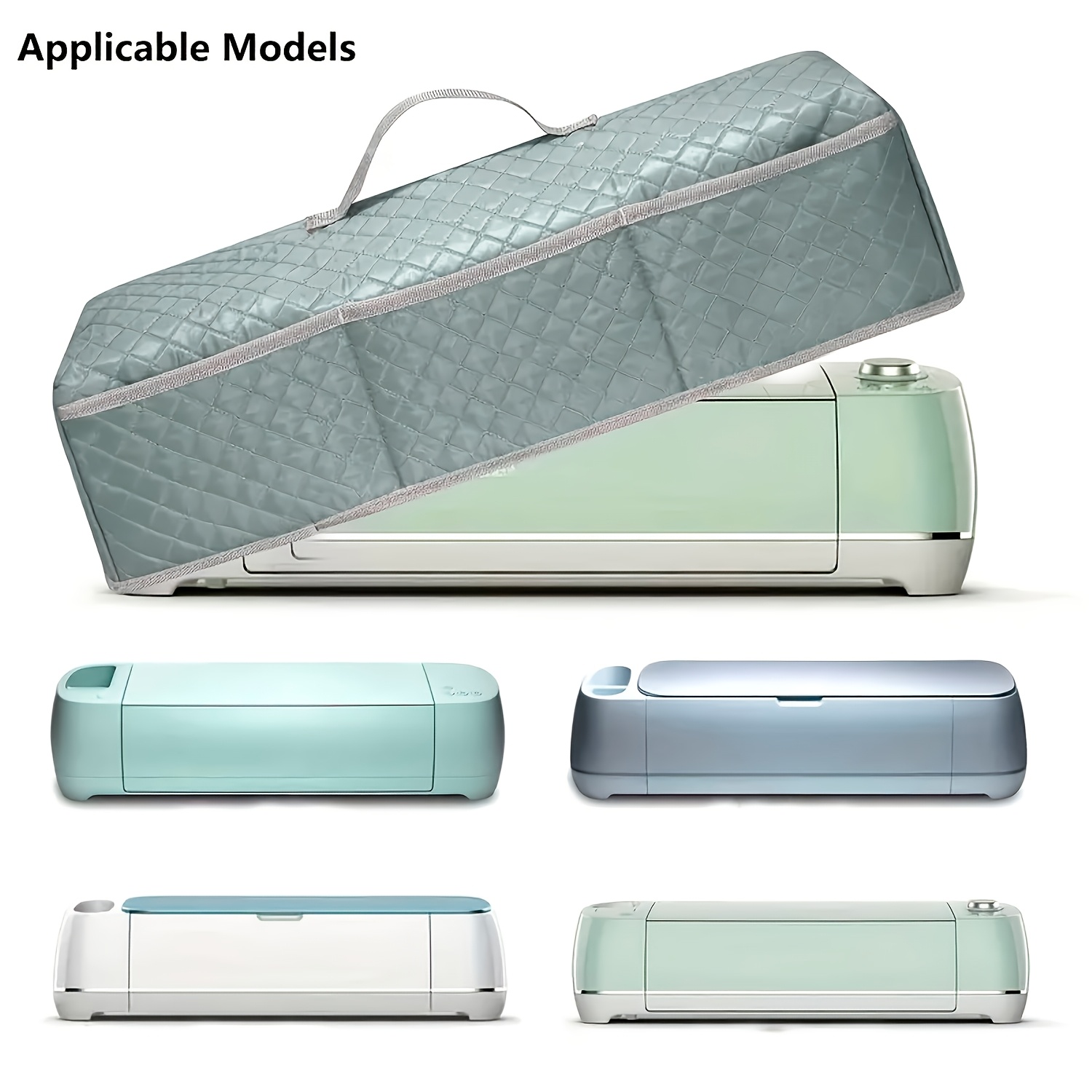 TEMU Universal Dust Cover With Pockets For Scrapbooking Die-cut Machines, Compatible With Maker 3/maker/ Air 2, Crafting Tool Storage With Handle And