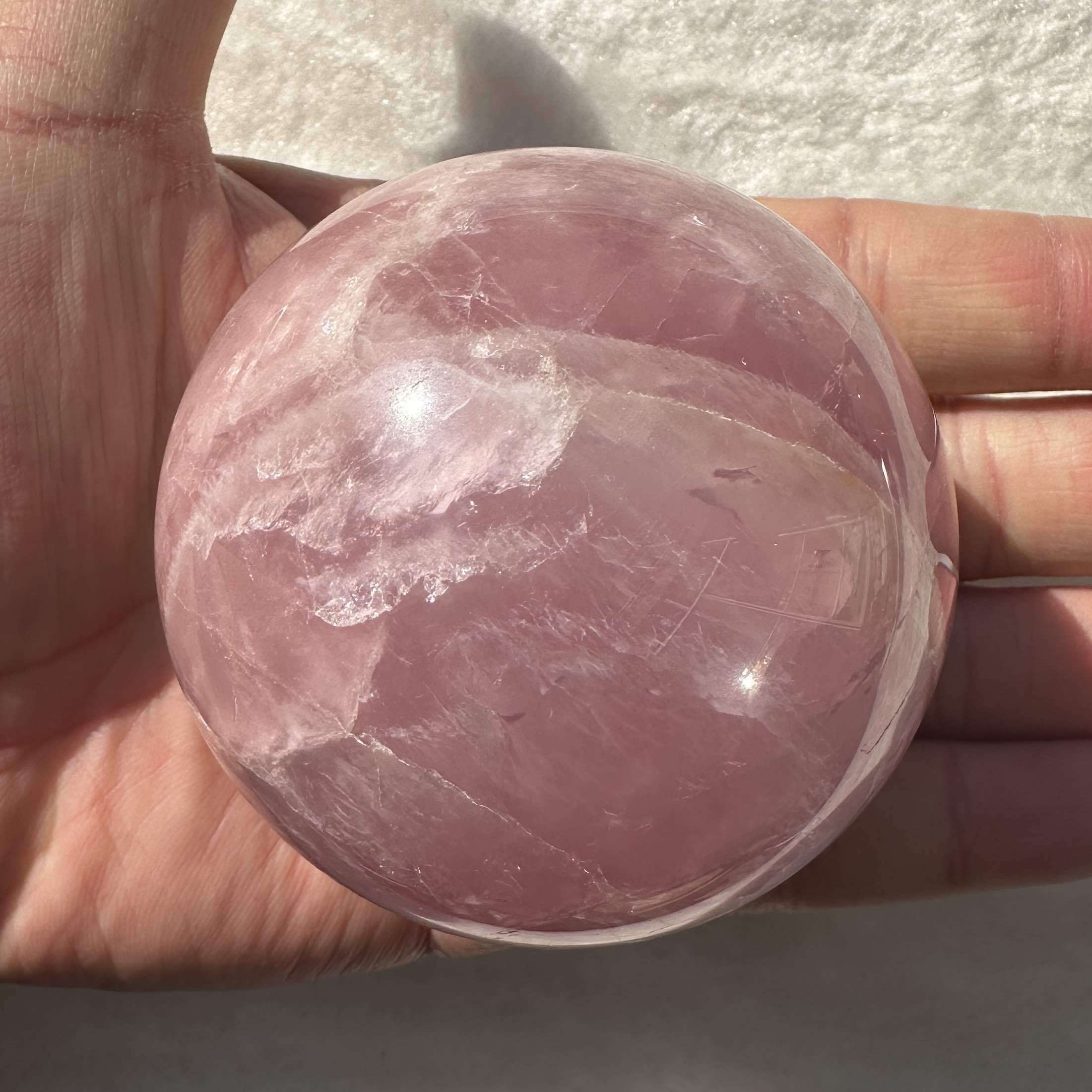 Natural Rose Quartz Mini Sphere Big Crystal Ball - Temu