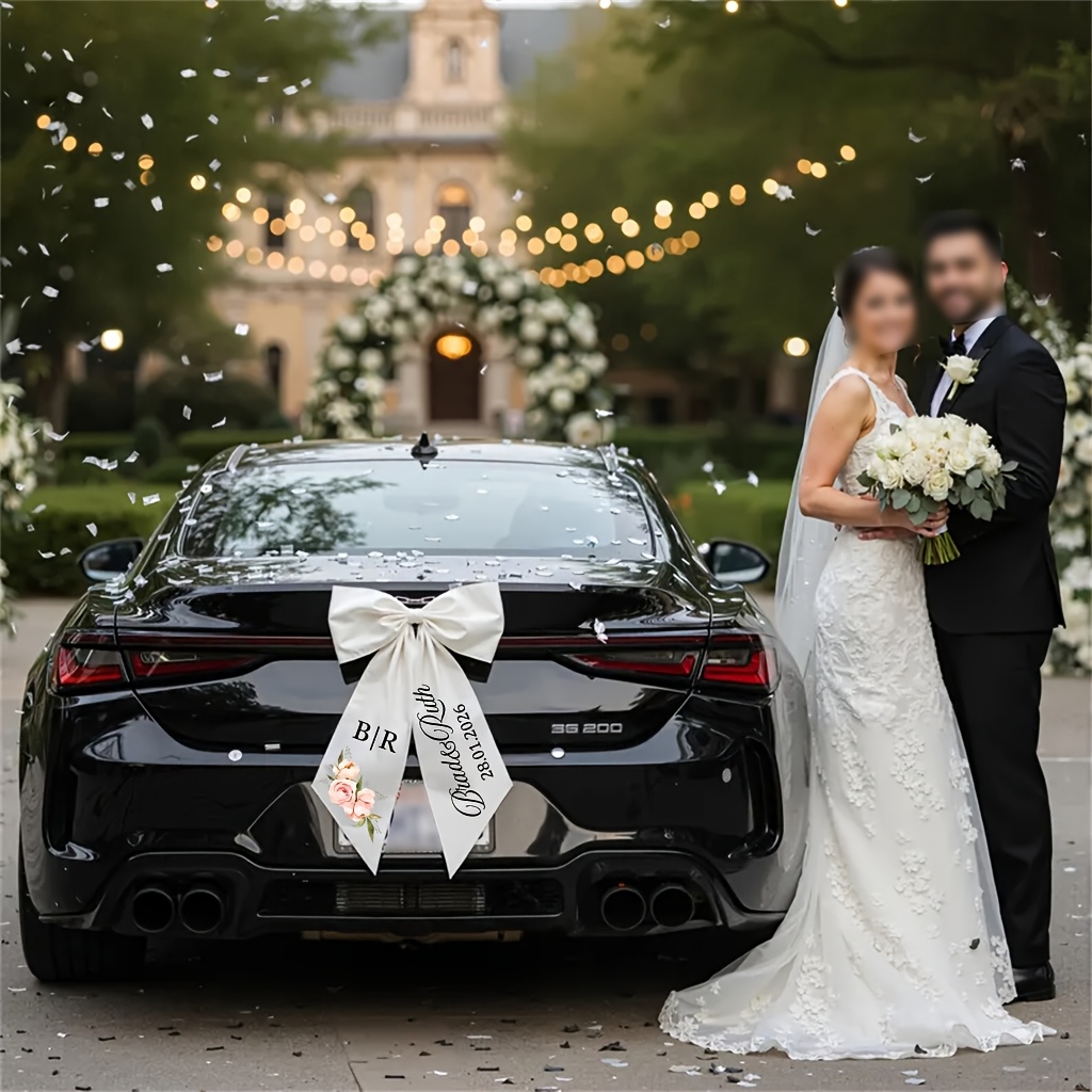 E-shop Individuelle Neue Hochzeitsauto Schleife Hochzeitsauto Dekoration Braut Geschenk Party Deko Personalisierte Auto Schleife Knoten Neue