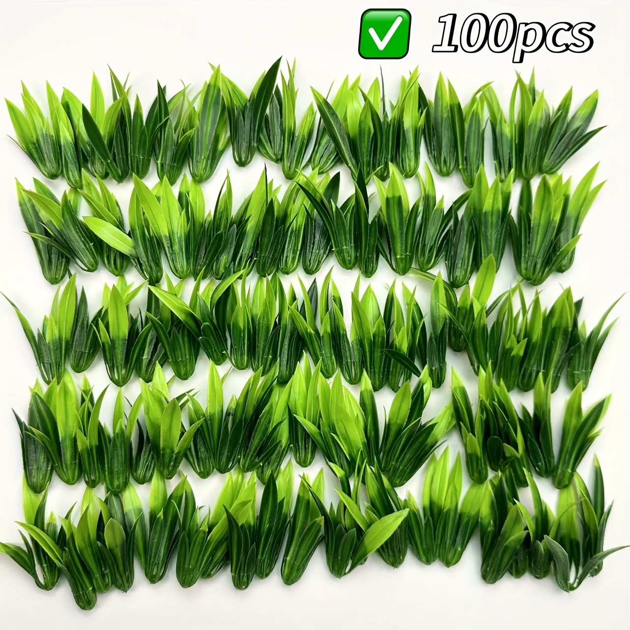 Image of 100pcs Artificial Grass Plants - Creative Plate Decoration, Fish Tank Decoration Water Grass, Decoration Plastic Fake Flowers And Plants, Fish Tank Micro Landscape Decoration
