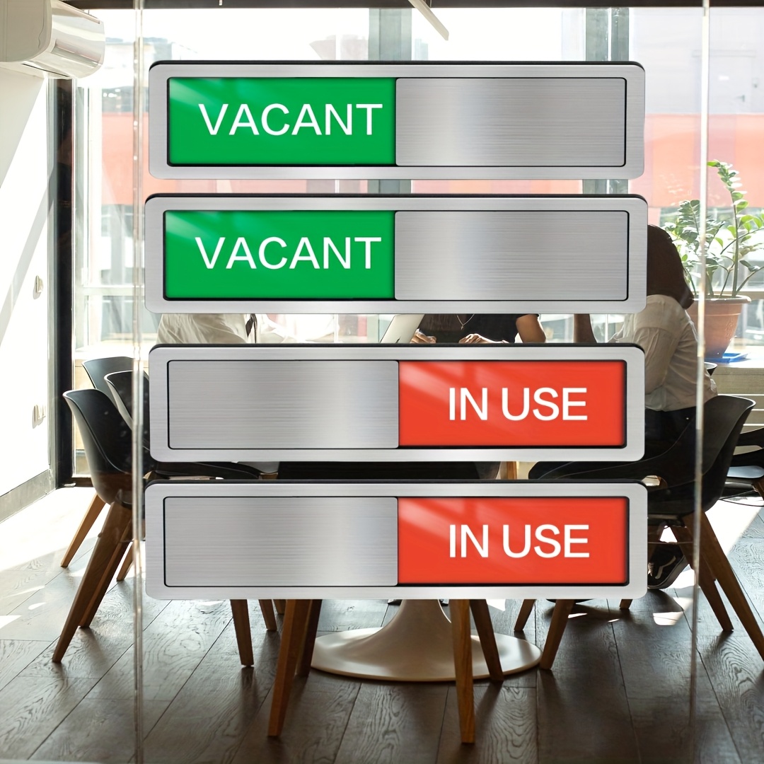 TEMU Panneau "En Utilisation", Panneau "Libre Occupé", Panneaux pour Porte de Bureau, Panneaux Coulissants "Disponible Indisponible" pour Bureau à
