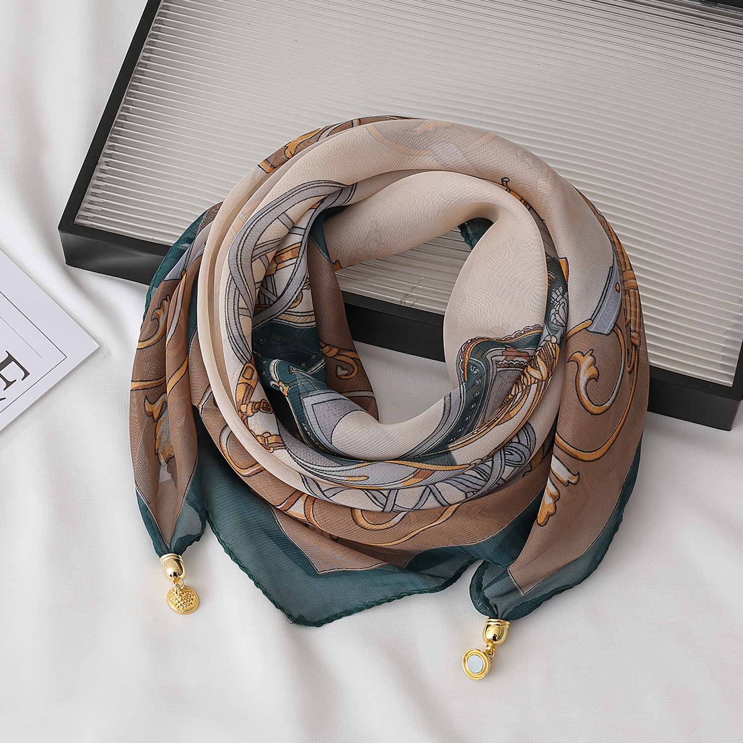 E-shop 1/3-teiliges modisches Choker-Schal für Damen mit Leopardenmuster Magnetverschluss, dekorativer Schal, warmer kleiner Halstuch mit