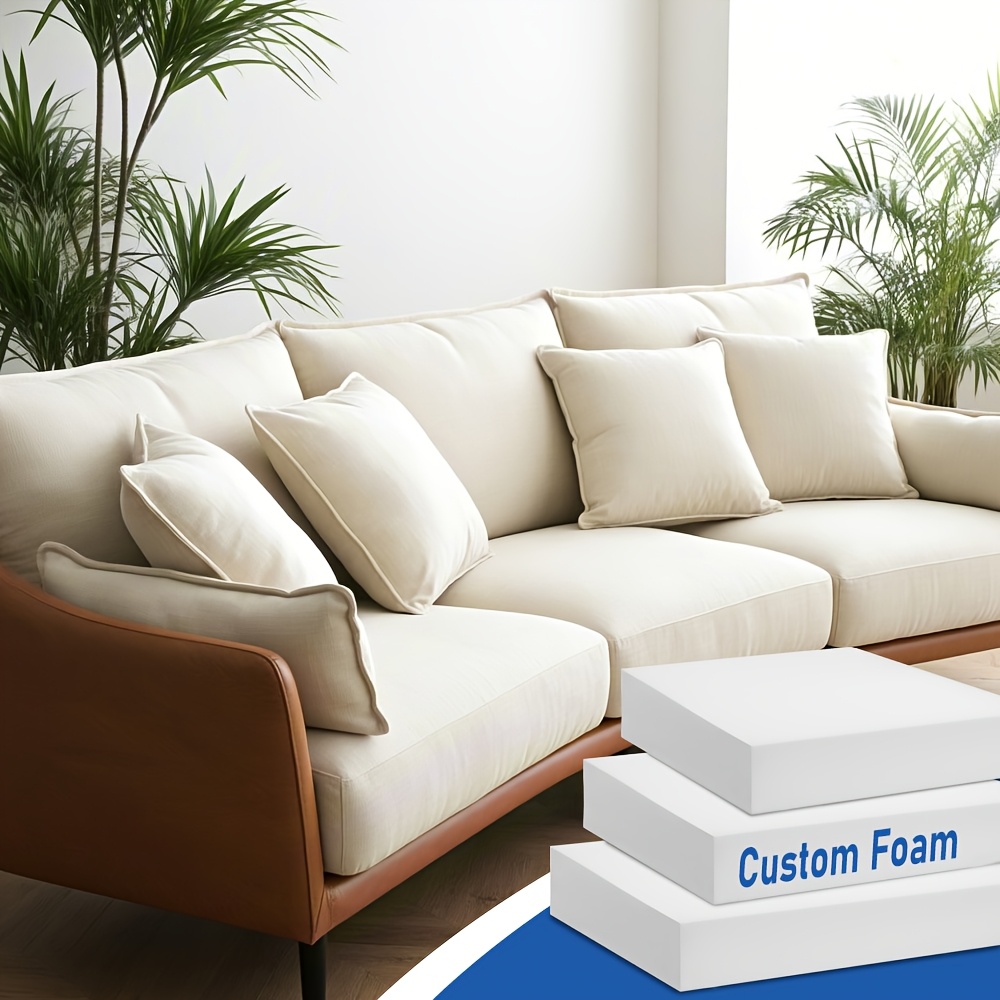 customized cut to size foam high density foam sofa replacement cushions long lasting and not easy to   chairs recliner cushions sofas and diy projects cushion replacements   a   of needs suitable for indoor and outdoor furniture white 0