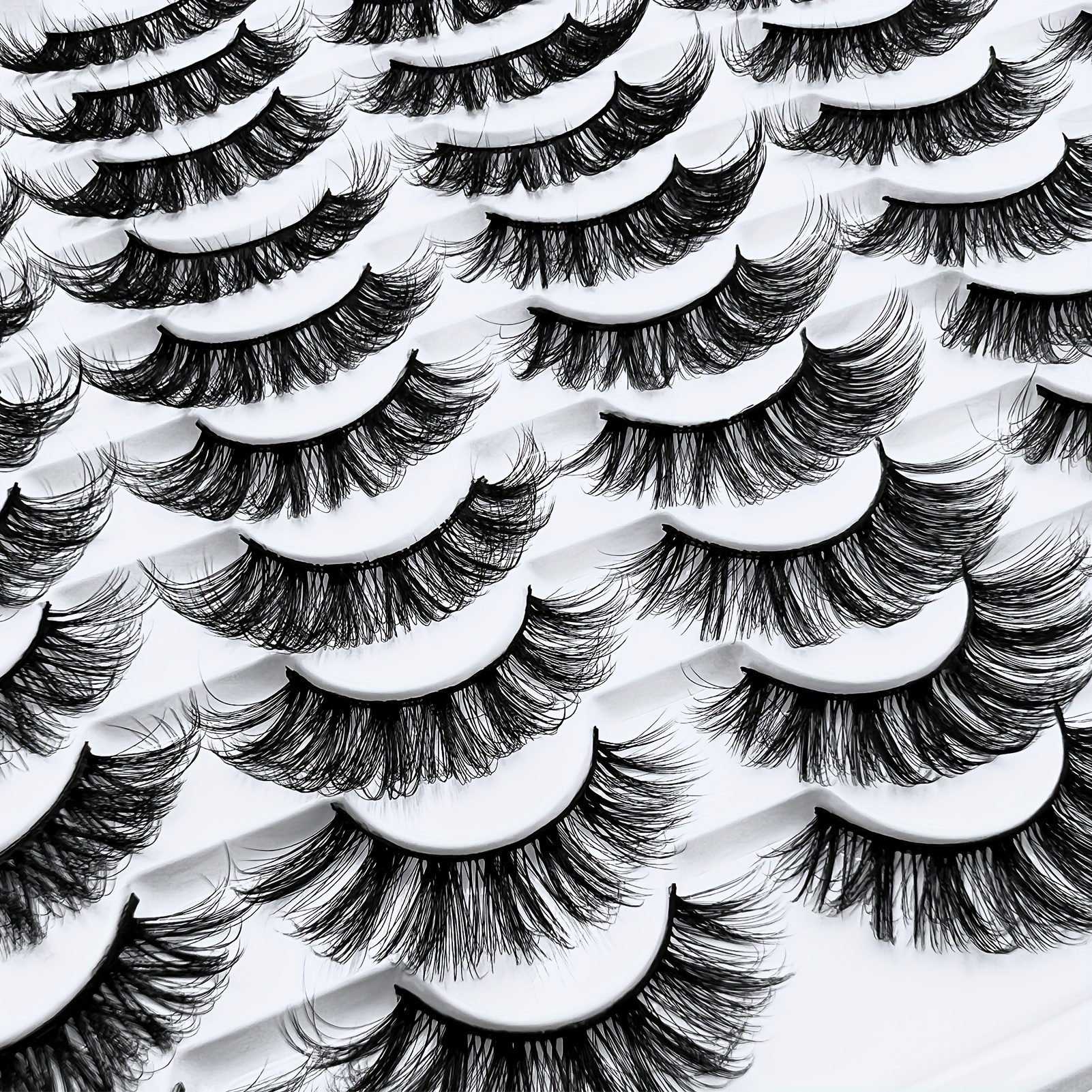 30 pairs of black false eyelashes styles thick curly eyelashes cat eye fluffy lashes for daily party makeup details 8