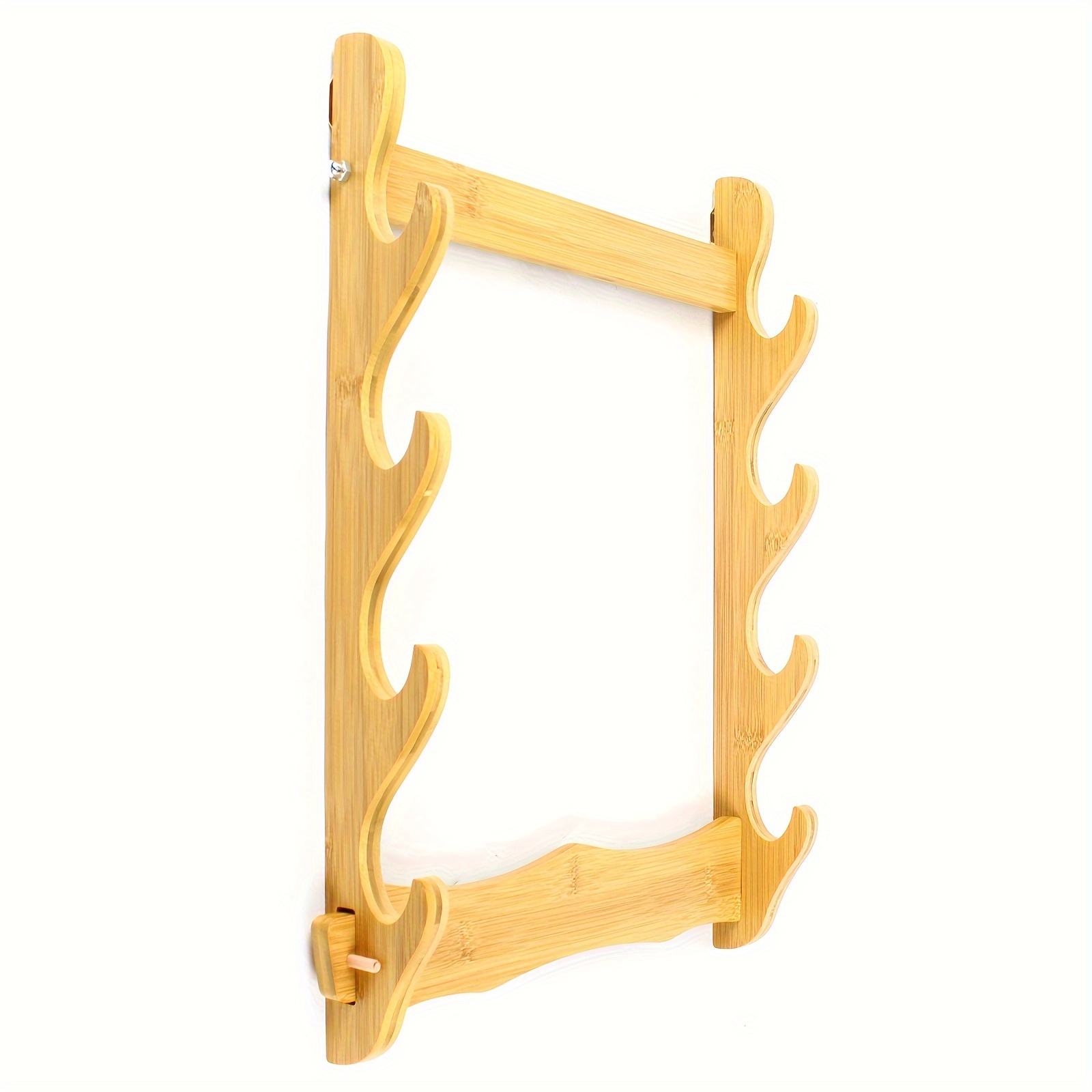 TEMU 4 Guns Wall Mount Gun Rack Natural Finish Gun Storage Shelf Holder