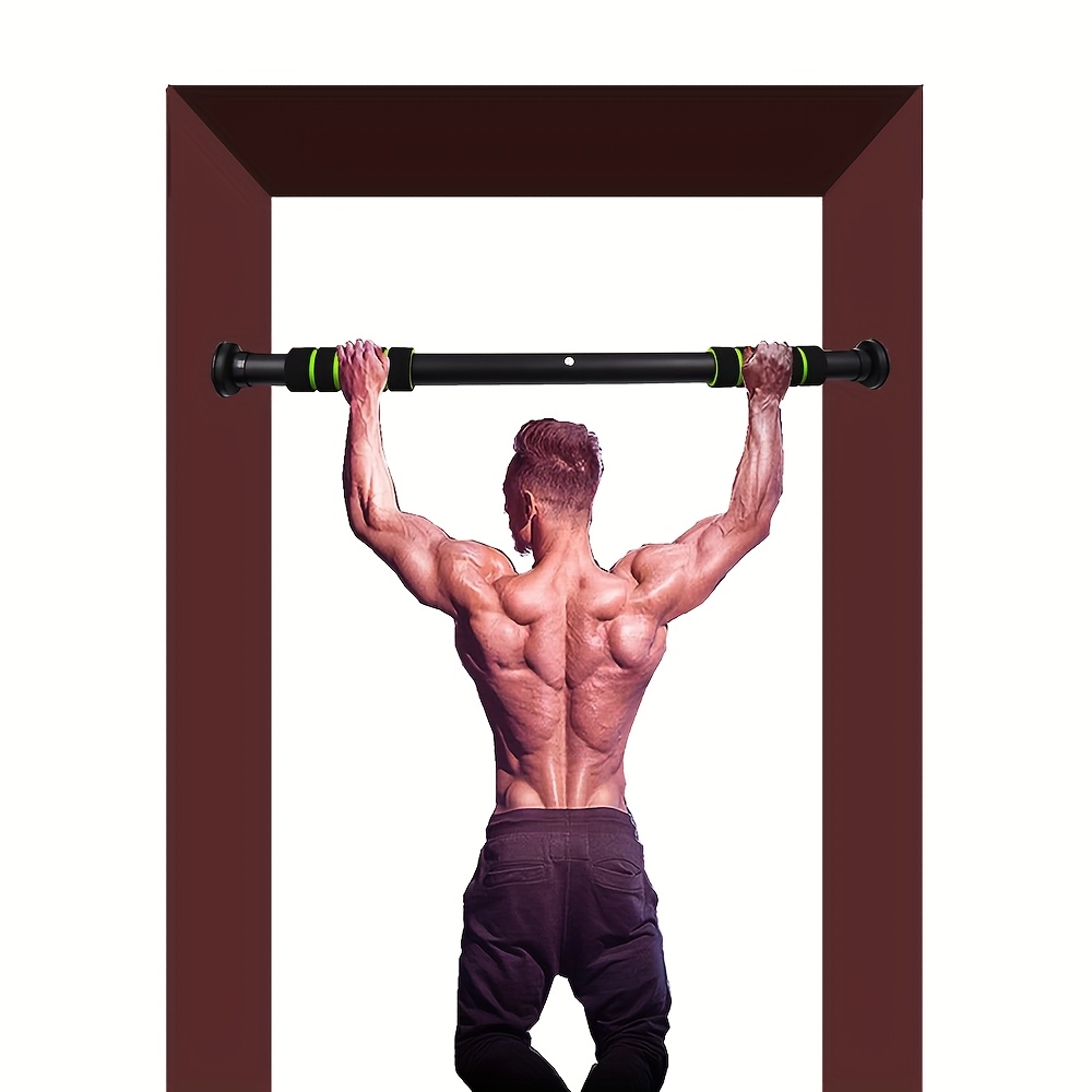 adjustable door frame pull up bar indoor wall mounted fitness equipment made of carbon steel with no drilling required designed for strength training and bodyweight exercises in a home gym Product details 1