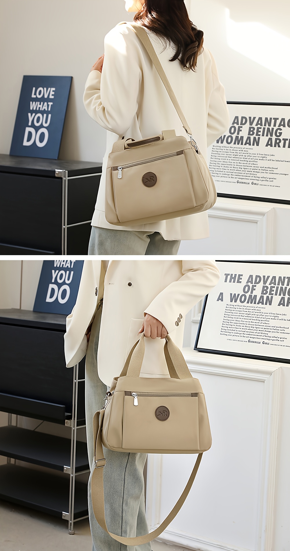 lightweight nylon waist bag for leisure featuring an adjustable strap zipper closure and lining a stylish crossbody bag with multiple pockets for   Product details 4