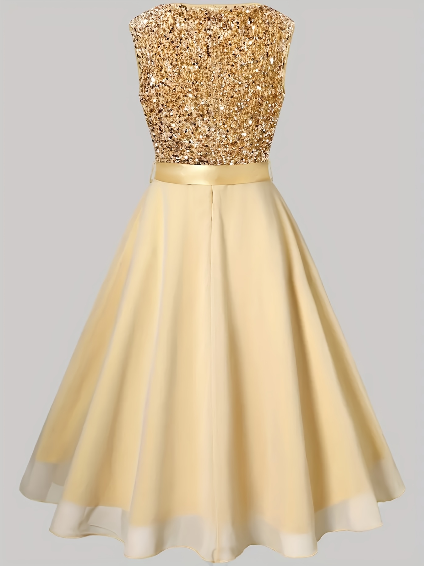 Robe élégante et chic à patchwork de sequins, robe longue évasée pour femmes, robe de soirée, nouvelle robe pour femmes, robe de spectacle pour hôtesse, robe de demoiselle d'honneur, robe décontractée, robe de bal, robe d'été, robe de remise de diplôme, robe de soirée, robe de spectacle sexy pour femmes