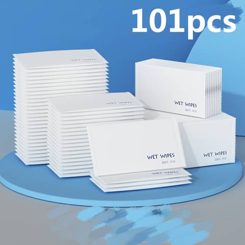 101pcs individually wrapped wet wipes suitable for camping travel portable non woven for outdoor for for blister cut wipe use not