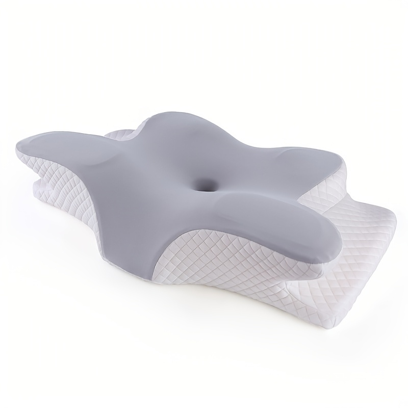 E-shop 1 Schmetterlingsförmiges Memory-Schaum-Kissen für 4 Anwendungsbereiche – Ergonomisches Nackenkissen mit langsamer Rückstellung für , Rücken-