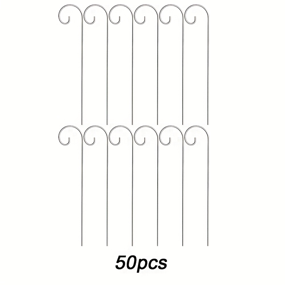 E-shop 30/50 Stück Metall-Pflanzenhaken – Elegante Blumenhaken, geeignet für Gartenarbeit, Pflanzenetiketten für drinnen/draußen,