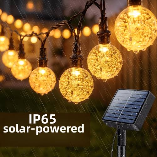 warm solar bubble ball light string 200 100 50 20 leds 10 leds crystal ball fairy tale decorative lights with 8 lighting suitable for patios weddings parties birthdays halloween gardens