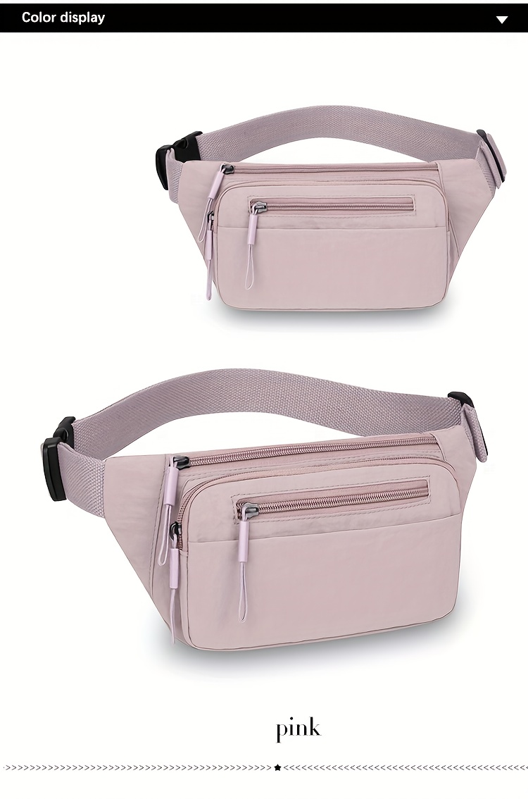 Unisex midjeväska i canvas med justerbar rem för resor_voghion.com