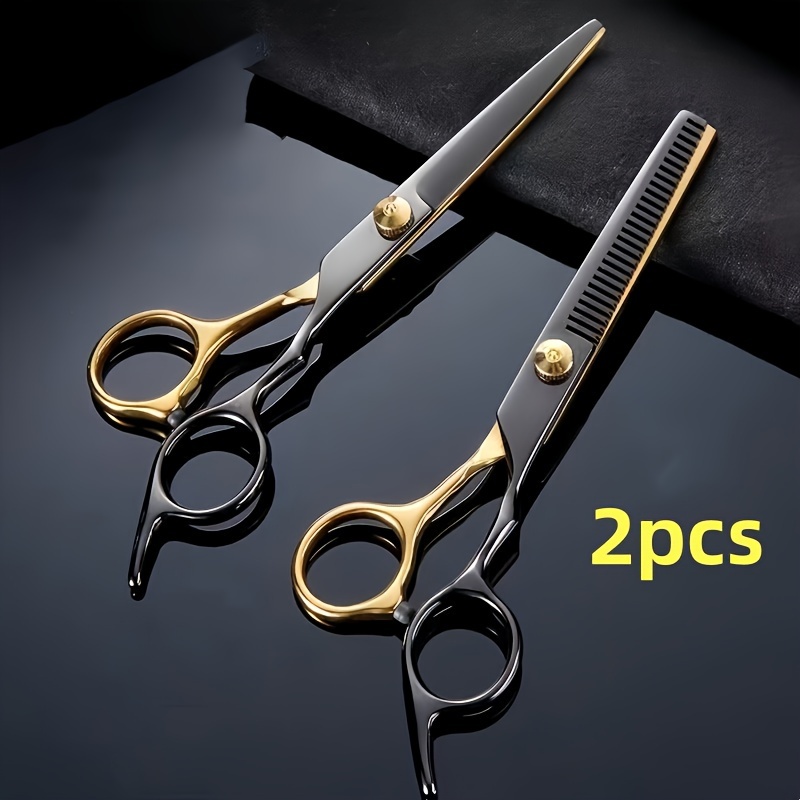 

Professional Haircut Scissors Set: 6 Inch Haircut Scissors & Trimming Shears - Suitable For Curly Hair - Unisex - Adult Use - No Fragrance