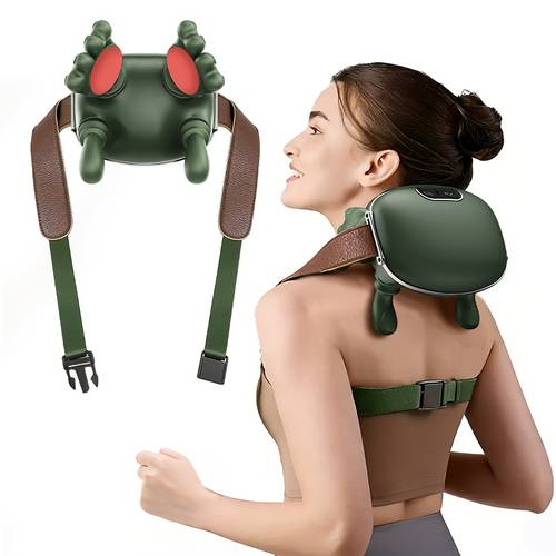 this electric neck massager is tailored for the shoulders neck and lower abdomen it a heating feature and employs shiatsu massage along with kneading its allows for deep tissue massage