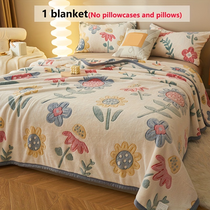 

Vibrant Sunflower Plush Throw Blanket - Soft, Thick & Cozy For All Seasons | Perfect For Couch, Bed, Travel | Ideal Gift For Family & Friends