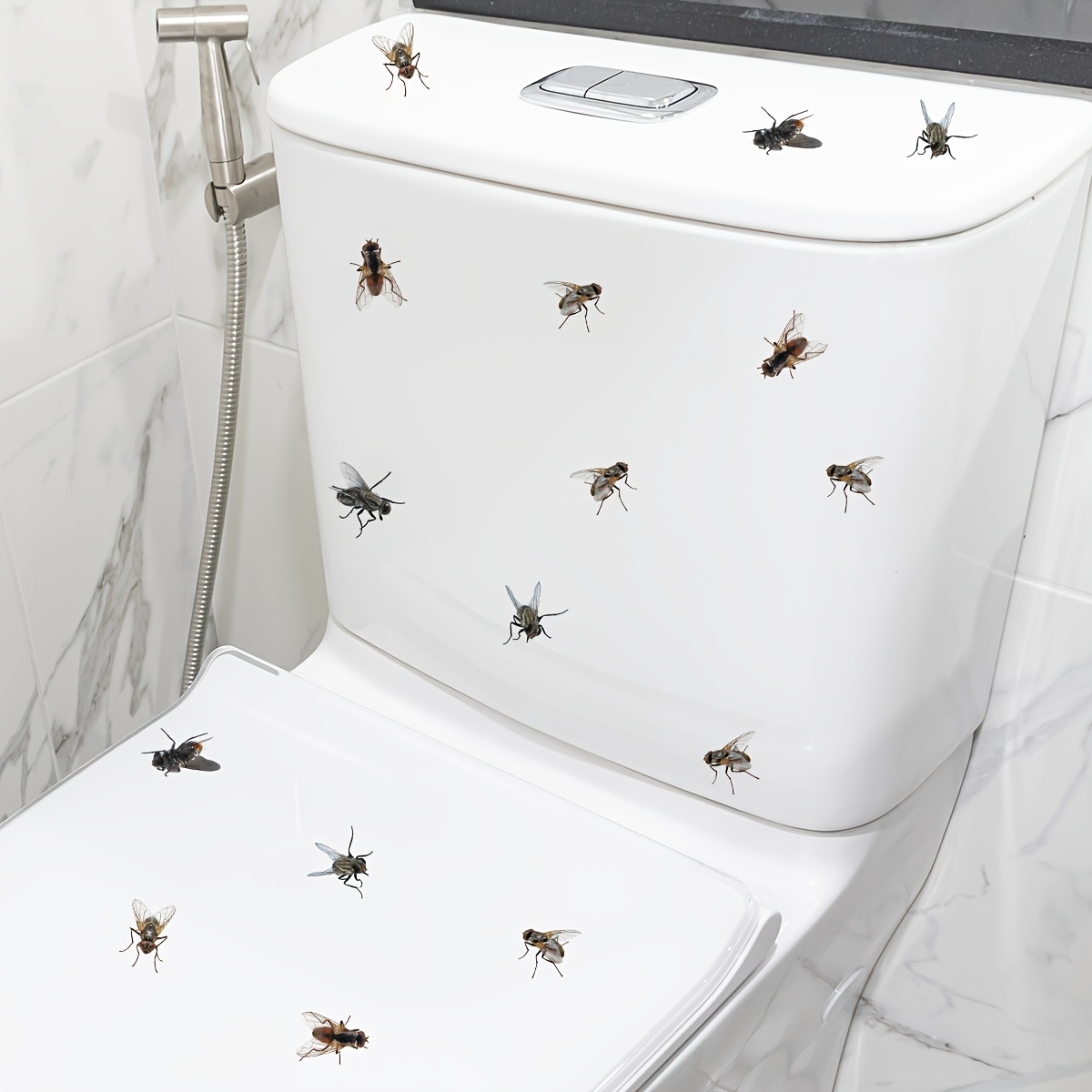Toilettensitzdeckel Aufkleber – Lebendiger Toilettendekoration Aufkleber Style A, Wasserdicht & Einfach Anzubringen