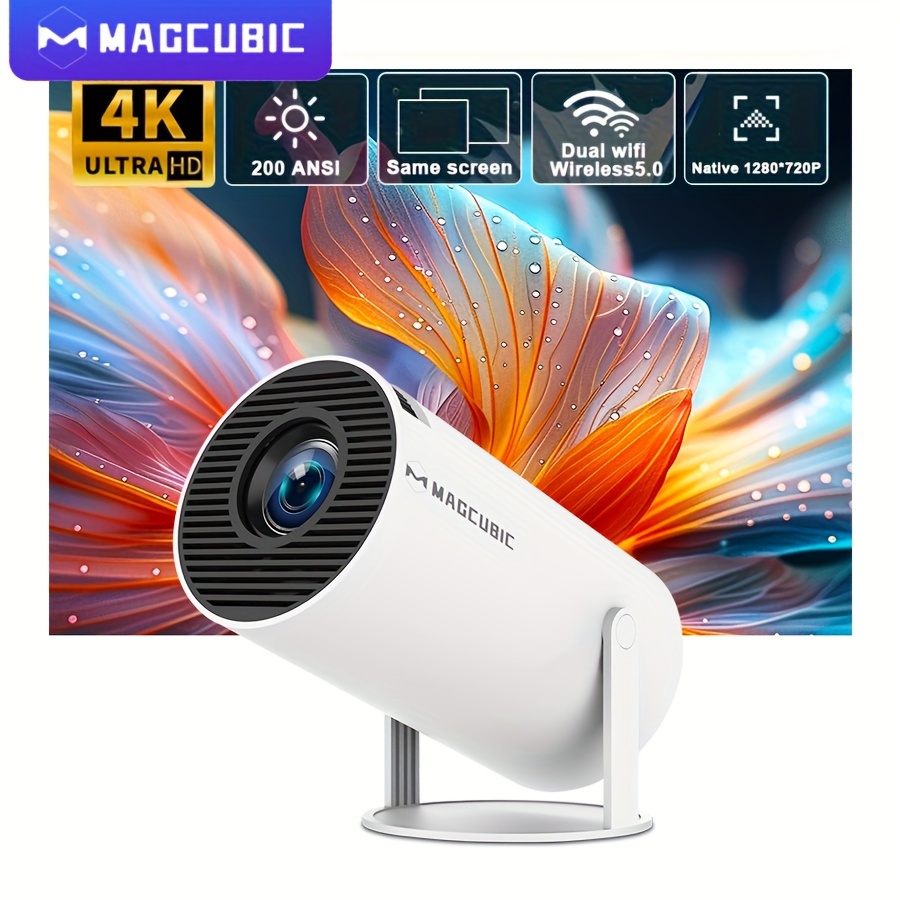 

Magcubic Support 4k Projector Dual Wifi Hy300 Us Plug Hi-chip A3100 200ansi 1280*720p Dual Wifi Home Theater Outdoor Portable