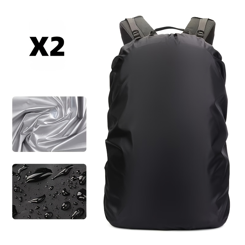 TEMU 2pcs Outdoor Hiking Backpack Rain Cover Men Women Riding Double Shoulder Bag Dust Cover Back To School, Opening Season Book Bag Cover